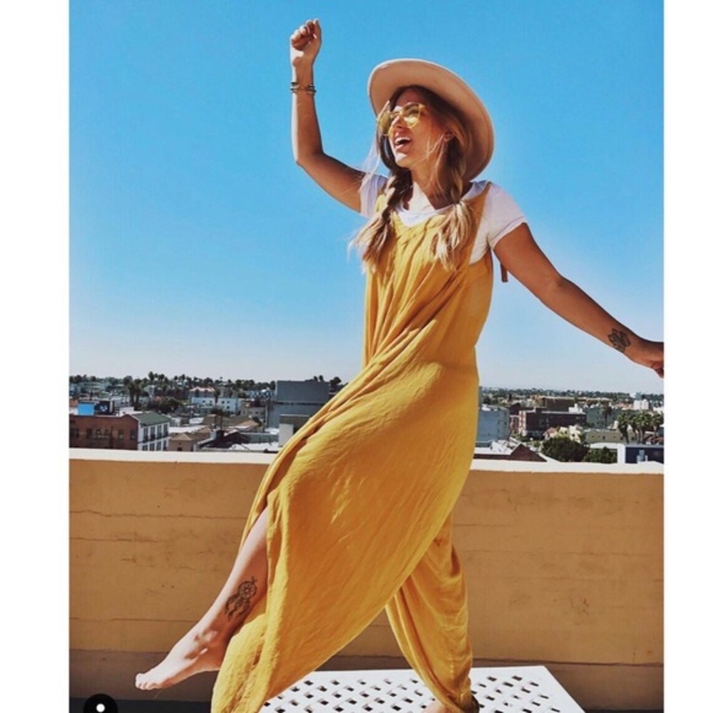 Free People El Porto Sunflower Yellow Jumpsuit Romper